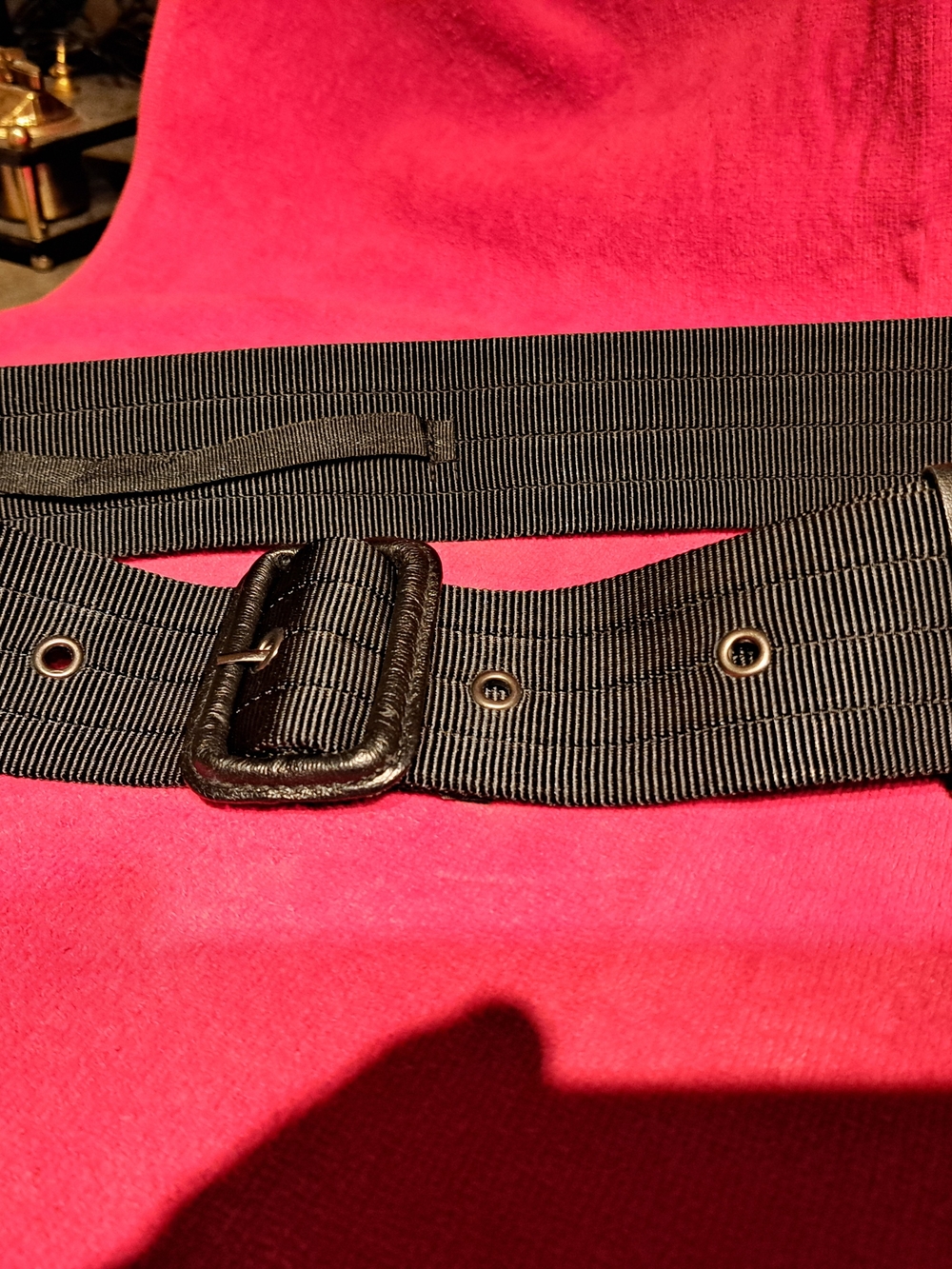 RUDSAK Black Wide Webbed Belt with Buckle